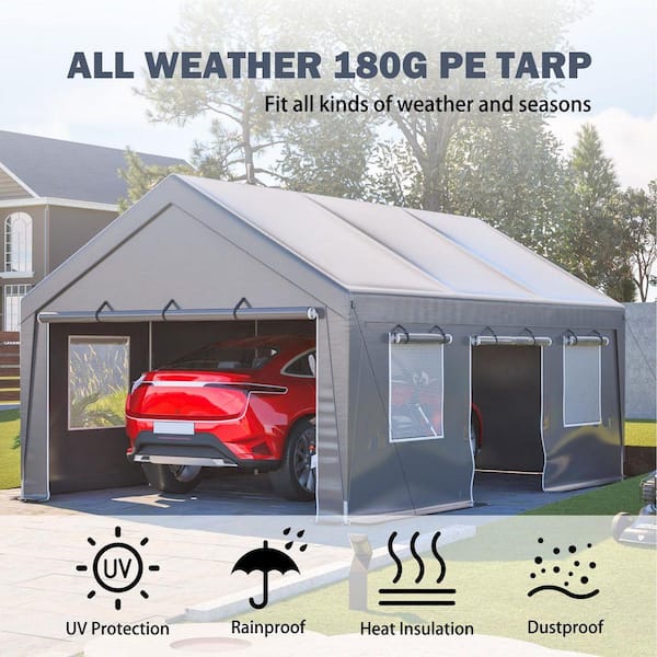 HumblePleb 13ft. x 20ft. Heavy Duty Portable Carport Garage Tent