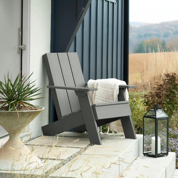 Highwood Italica Modern Recycled Plastic Coastal Teak Adirondack Chair