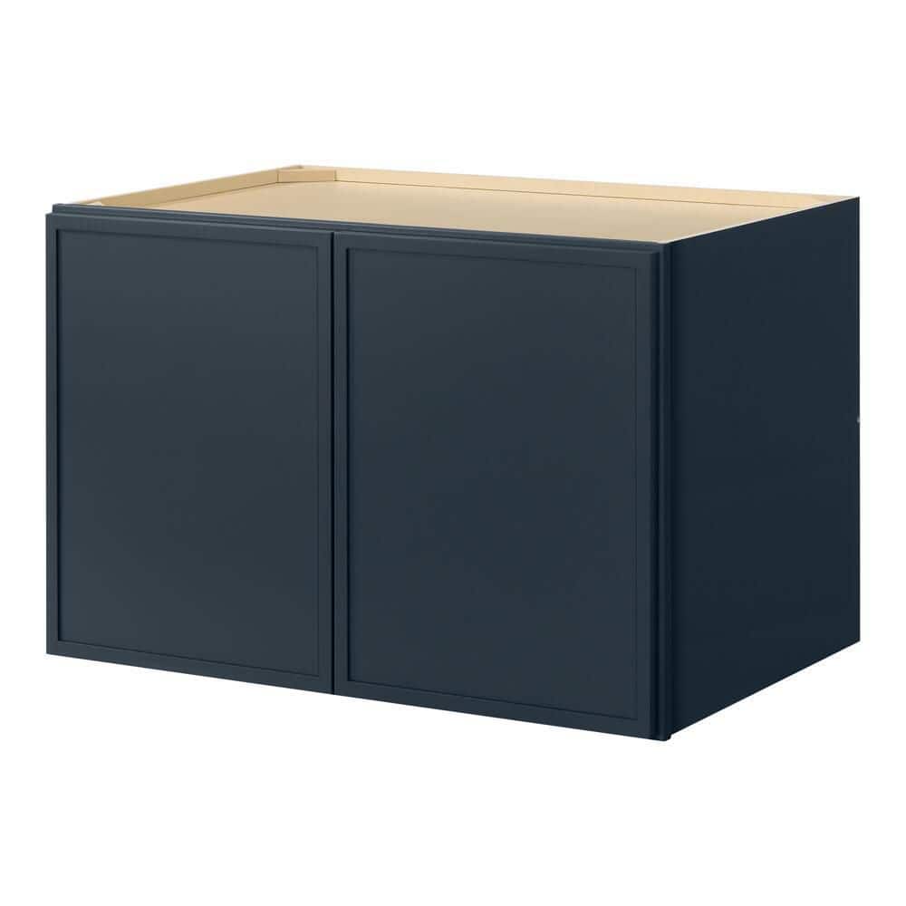Leyton 36 in. W x 24 in. D x 24 in. H Ready to Assemble Plywood Shaker Wall Bridge Kitchen Cabinet in Ink Blue price history on PriceWatchPro