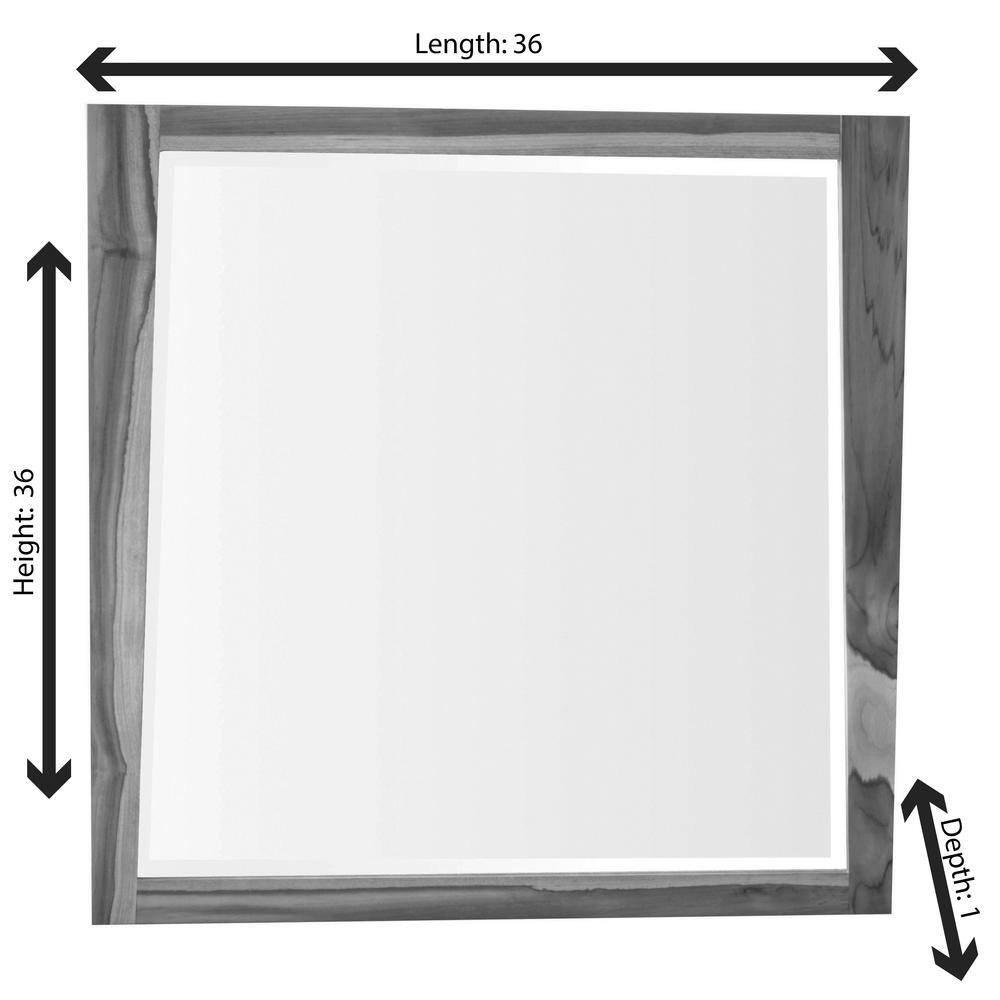 Earthy Teak 36" Rectangular Bathroom Vanity Mirror