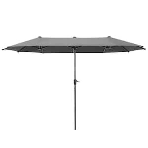 13 ft. Market Patio Umbrella 2-Side in Gray