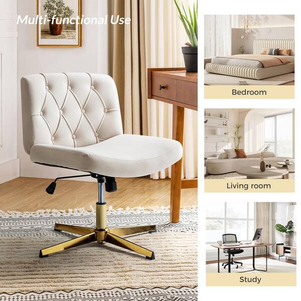 Adan Task Chair Etta Avenue Upholstery Color: Tan