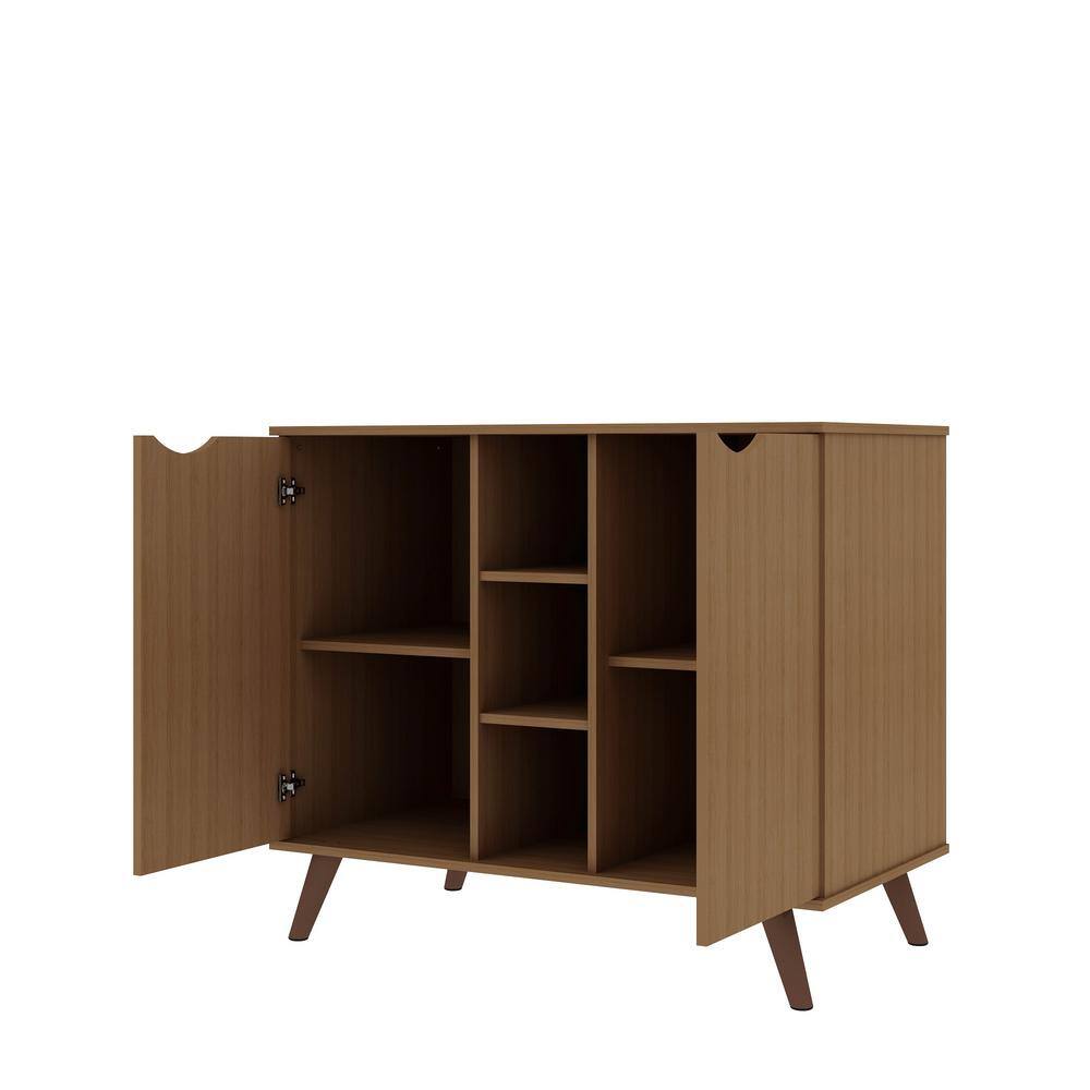 Maple Cream Mid-Century Modern Sideboard with Splayed Legs