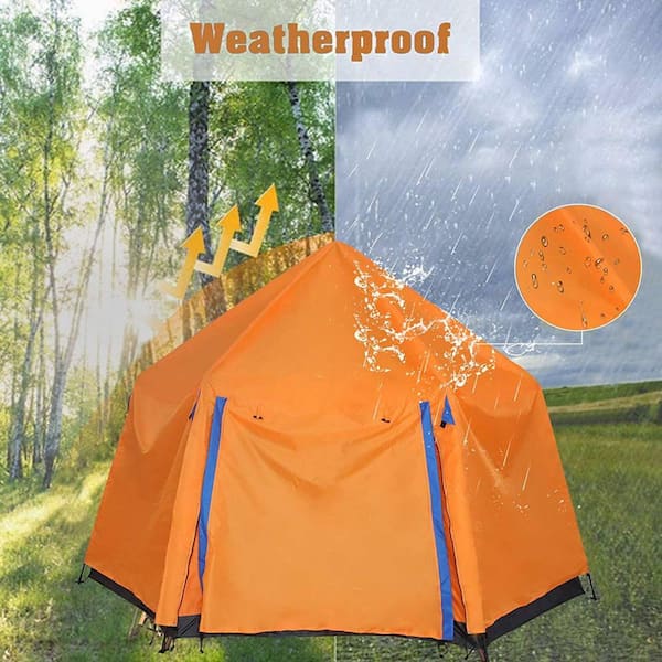 analoog Vete Encommium 3 to 4-Person Camping Instant Pop-Up Tent, Sun Shelter Waterproof Double  Layer 4 Seasons Lightweight Tent H-D0102HXWT02 - The Home Depot