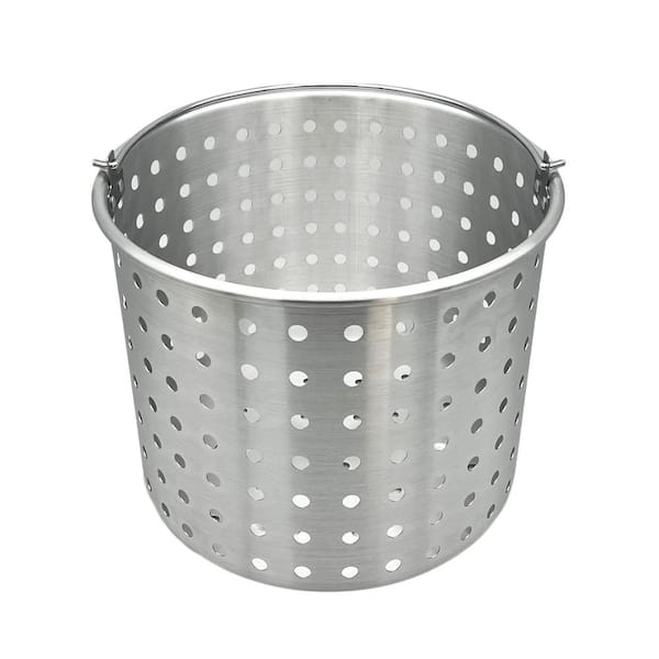 Aluminum Boiling Pot with Basket & Lid - Assorted Sizes - Metal
