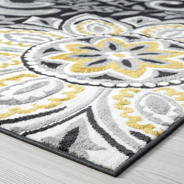 What Color Rug for White Tile Floor - 13 Ideas  White tile floor, White  tiles, Yellow area rugs