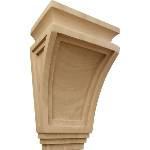 Ekena Millwork 6 in. x 4 in. x 9 in. Cherry Arts and Crafts Corbel