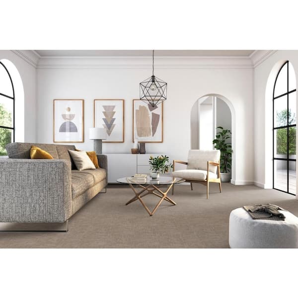 Tailored - Abalone - Beige 38 oz. SD Polyester Pattern Installed Carpet