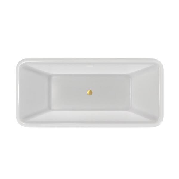 DreamLine Crest 67 in. x 31.5 in. Acrylic Freestanding