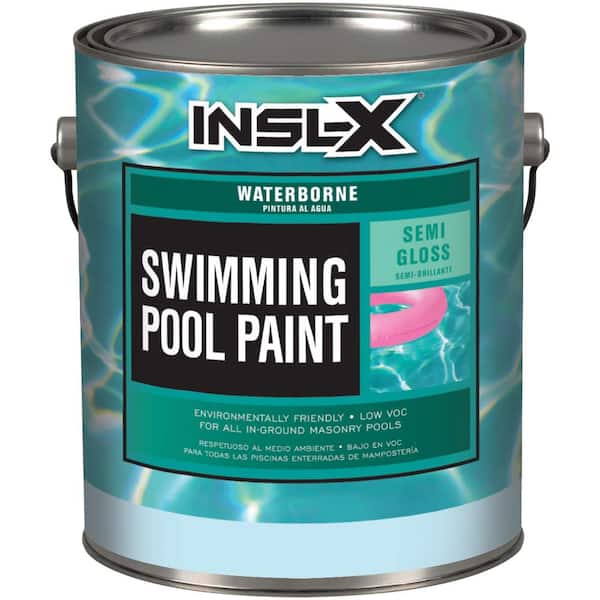 Insl-X 1 Gal. Semi-Gloss Water White Swimming Pool Paint