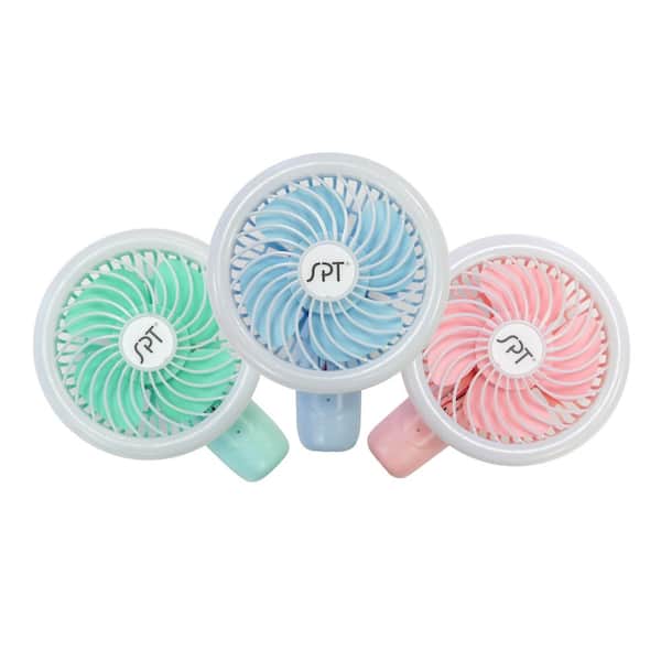 SPT 4.75 in. Personal Hand-Held LED Fan (Set of 3)