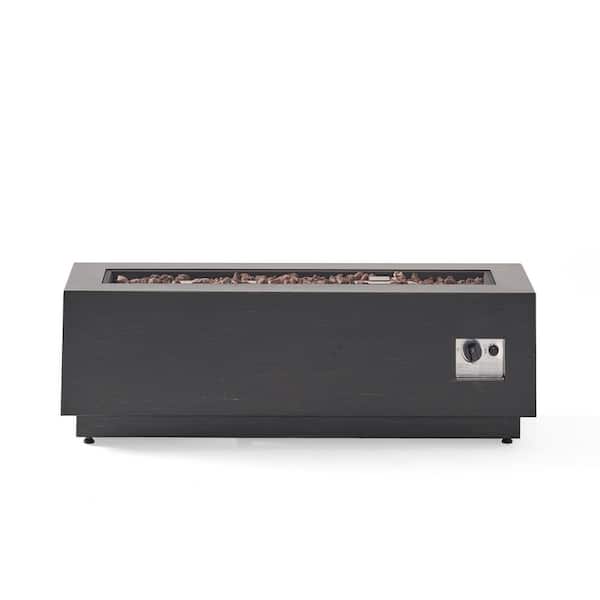 Tenleaf 48 in. Brown Metal Rectangular Outdoor Propane Gas Fire Pit Table