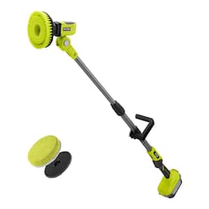 ONE+ 18V Cordless Telescoping Power Scrubber (Tool Only) with 6 in. 2-Piece Cloth Microfiber Kit