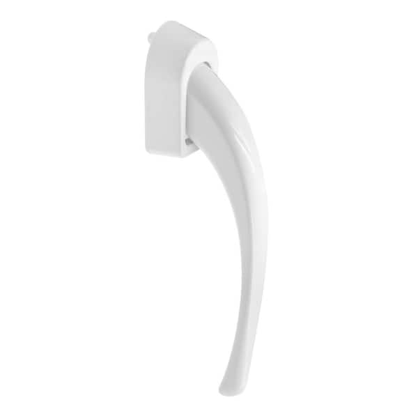 Storm and Screen Door Pull Lever Handle Set with Interior Latch, Strike and Screws, White (Single Pack)