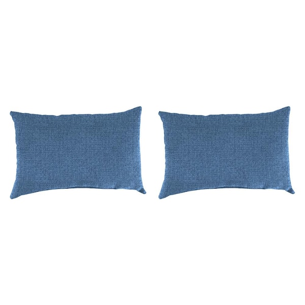 Jordan Manufacturing 18 in. L x 12 in. W x 4 in. T McHusk Capri Outdoor Lumbar Throw Pillow (2-Pack)