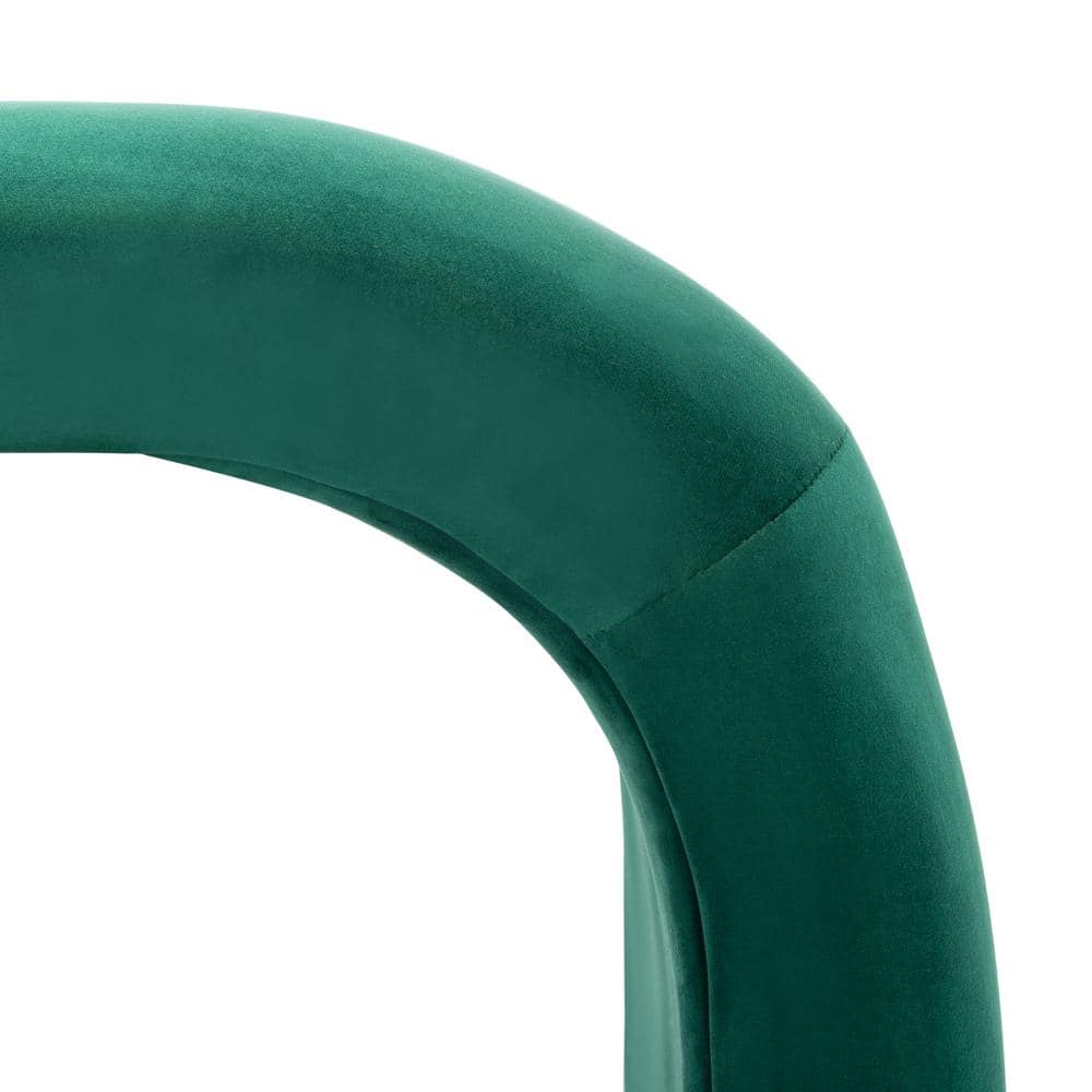 Tenko Luxe Emerald Velvet Modern Glam Accent Bench