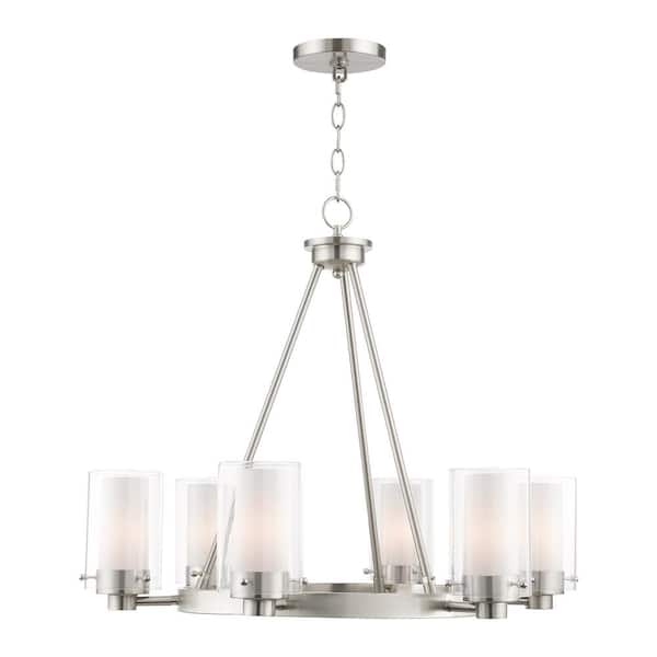 Baxter 6 Light Brushed Nickel Chandelier