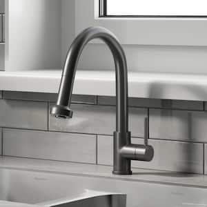 Nouvet Single-Handle Pull Down Sprayer Kitchen Faucet in Matte Black