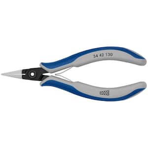 5-1/4 in. Precision Electronics Gripping Pliers with Flat, Wide Jaws and Multi-Component Handles