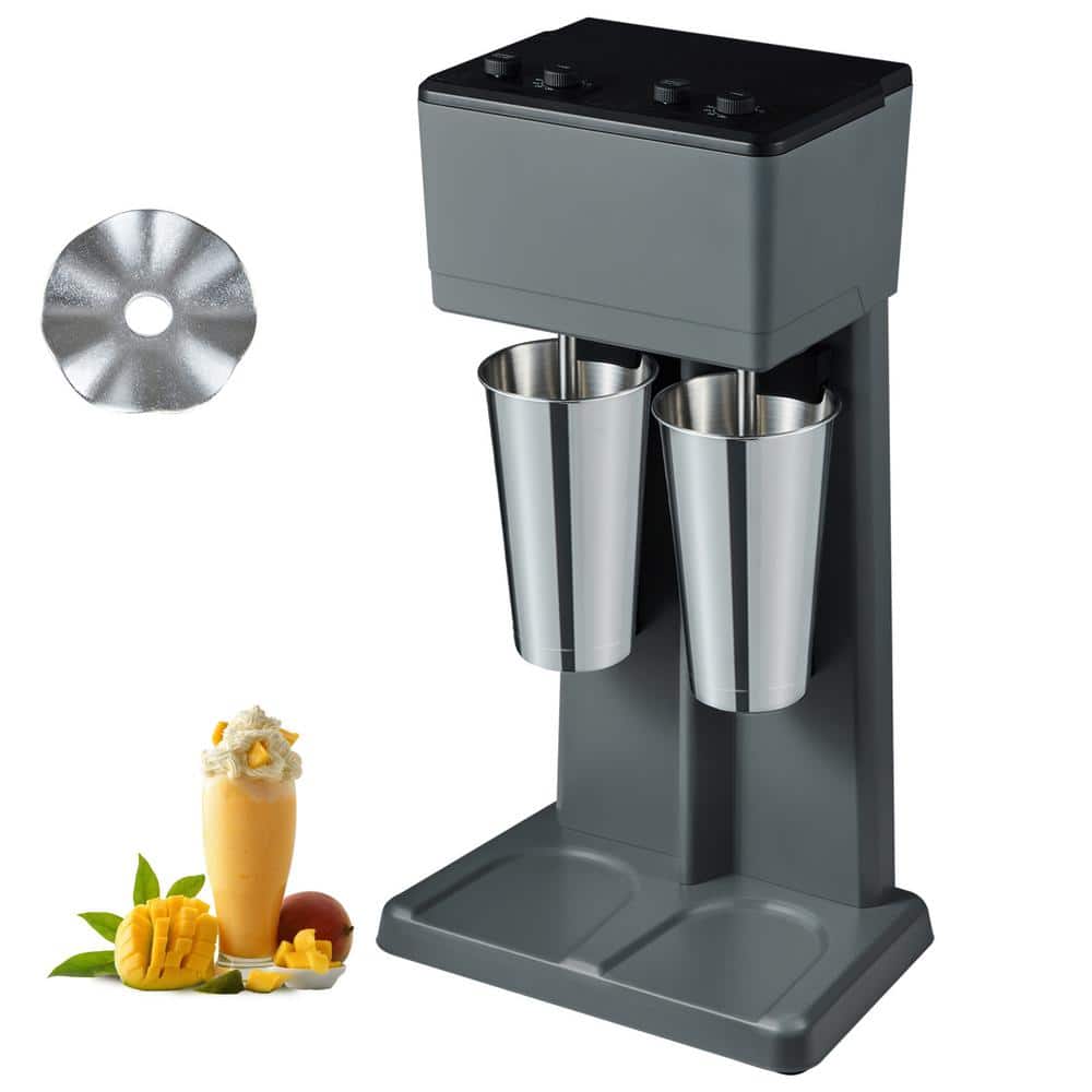 375 Watt Double Head Milkshake Maker, Electric Drink Mixer with 3-Speed Control and 2 x 820 ml Stainless Steel Cups