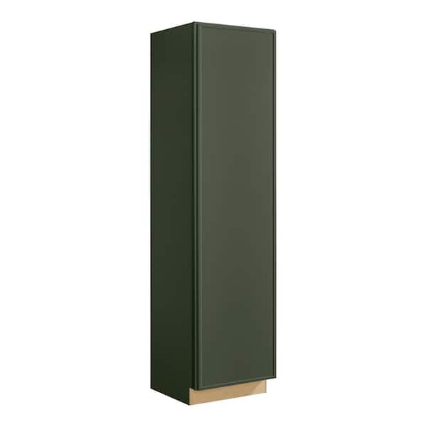 Leyton 24 in. W x 24 in. D x 96 in. H Ready To Assemble Plywood Slim Shaker Utility Pantry Kitchen Cabinet in Fern Green