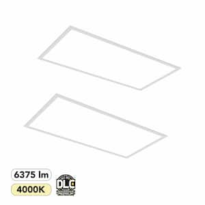 2 ft. x 4 ft. 400-Watt Equivalent White Integrated LED Backlit Troffer, 6375 Lumens, 4000K Bright White (2-Pack)