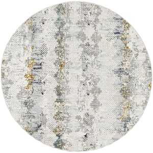 Dresden Gray Modern 5 ft. Round ft. Indoor Area Rug