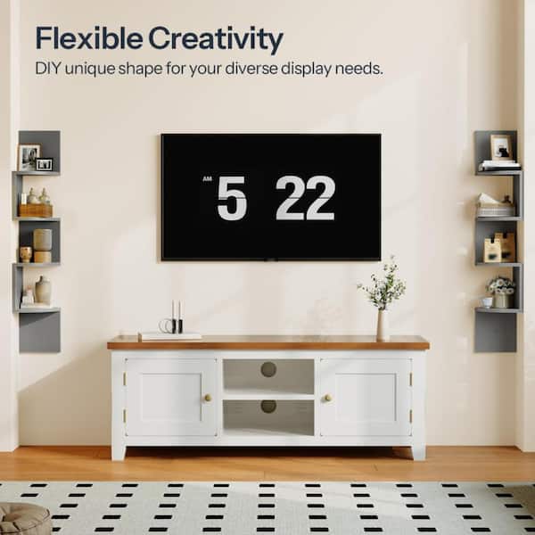 Whatseaso 7.9-in. W x 7.9-in. D x 41.3-in. H Gray Ready-to