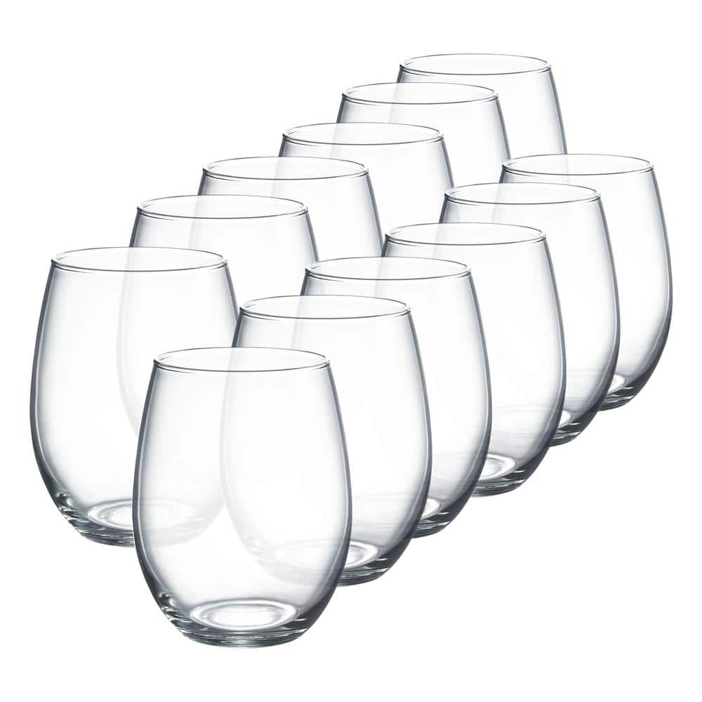 Set of Four Large Cachet Wine Glasses with Initial