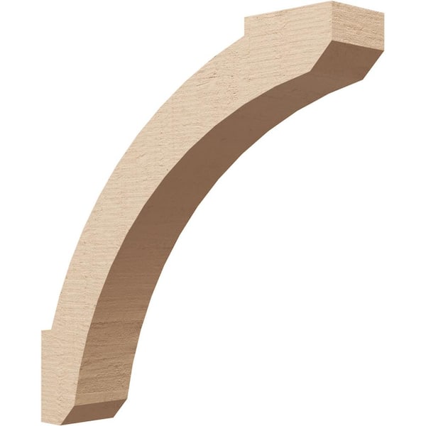 Ekena Millwork 3 in. x 16 in. x 16 in. Lafayette Rough Cedar Woodgrain Timberthane Polyurethane Knee Brace, Primed