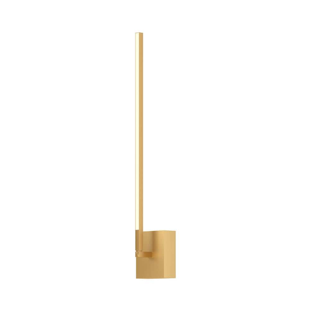 Tall Gold Aluminum Dimmable LED Wall Sconce