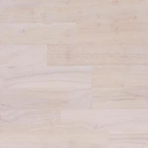 Unfinished Hevea 6 ft. L x 25 in. D x 1.5 in. T Butcher Block Countertop in Pre Stain Chalk with Eased Edge
