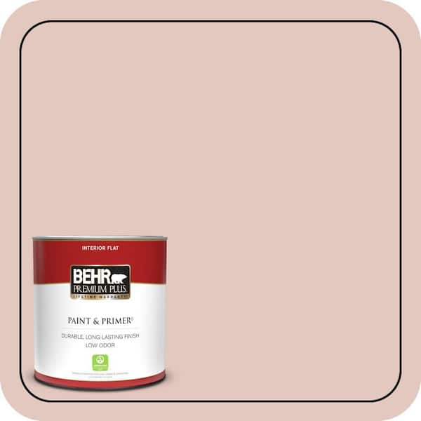 BEHR PREMIUM PLUS 1 qt. #S170-2 Rosewater Flat Low Odor Interior Paint & Primer
