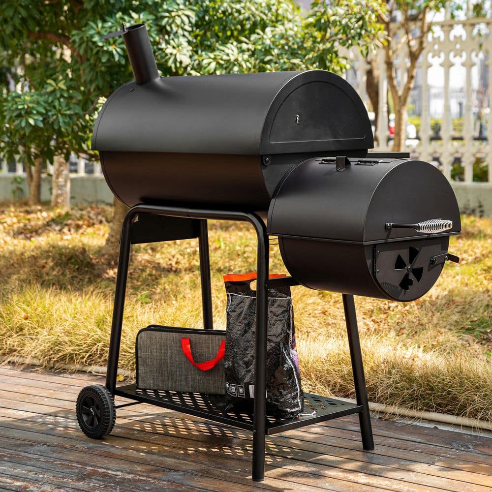 Royal Gourmet 30" Black Steel Charcoal Grill with Smoker