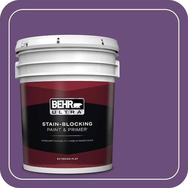 BEHR ULTRA 5 gal. #660B-7 Exotic Purple Flat Exterior Paint & Primer