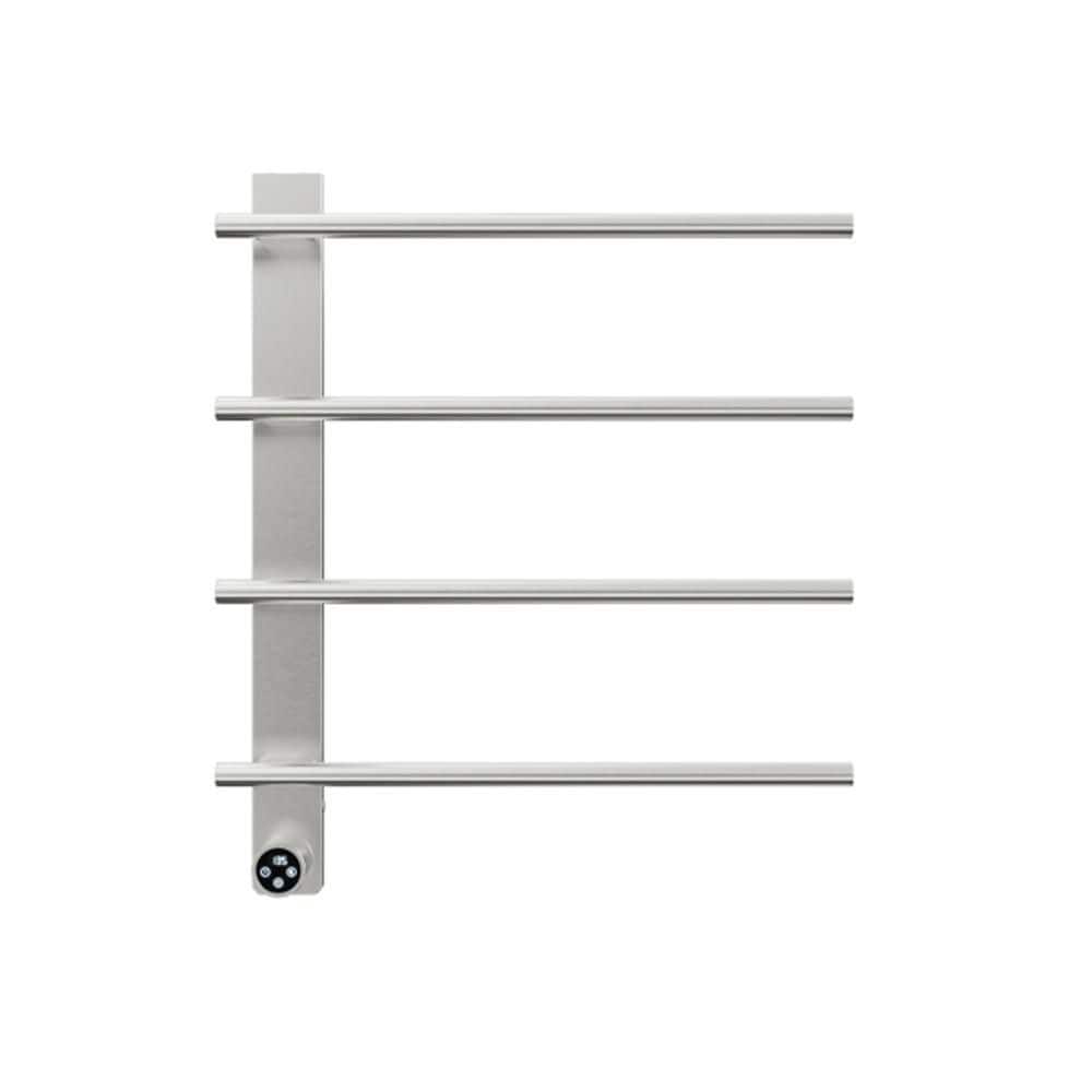 4-Bar Heated Towel Rack in Brushed Nickel, Wall Mounted with Intelligent Touch Screen Timer, Plug-in/Hard-Wired price history on PriceWatchPro