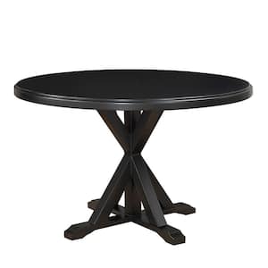Monet Antique Black X-Base Dining Table