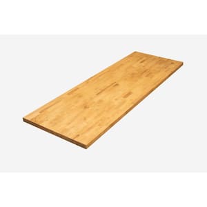 10 ft. L x 25 in. D Unfinished Birch Butcher Block Standard Countertop in Mango Stain with Eased Edge