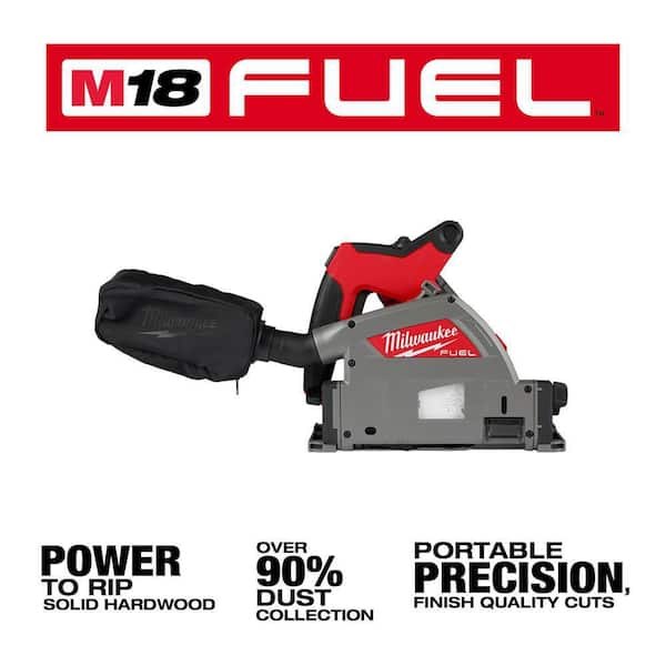Milwaukee M18 FUEL 18V Lithium-Ion Brushless Cordless 6-1/2 in. Plunge  Track Saw PACKOUT Kit with One 6.0 Ah Battery 2831-21 The Home Depot
