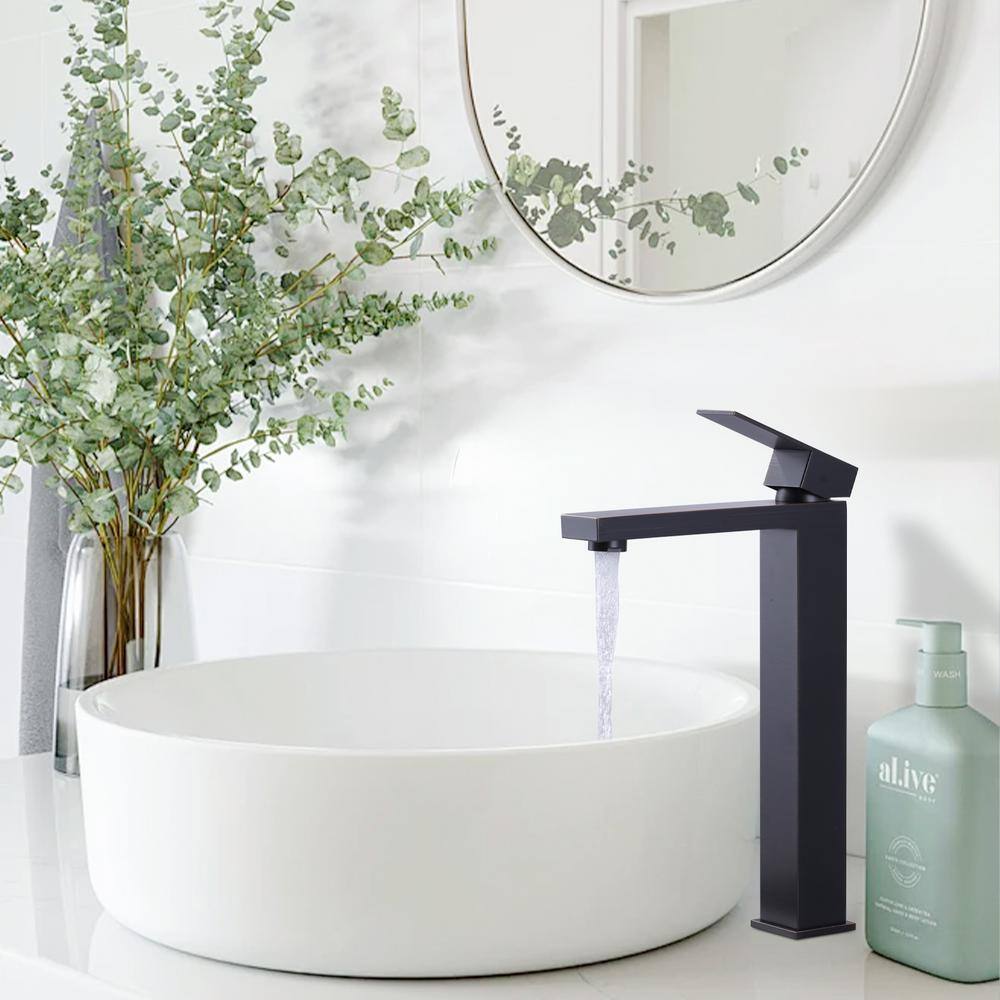 Oil Rubbed Bronze Single Handle Tall Bathroom Faucet