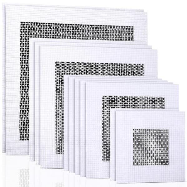 2/4/6/8 in. 12-Pieces Aluminum Drywall Hole Patch, Repair Patch Stucco Mesh for Ceiling Plaster Wall Repair Tools