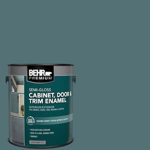 1 gal. #HDC-CL-22 Sophisticated Teal Semi-Gloss Enamel Interior/Exterior Cabinet, Door & Trim Paint