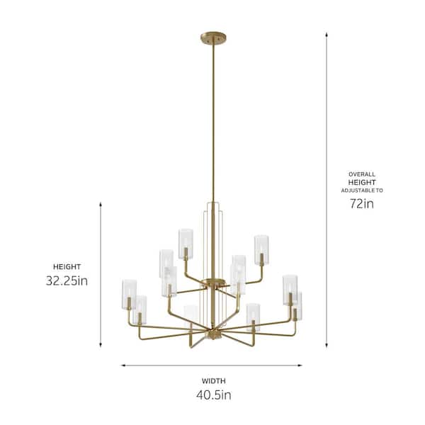 Kichler Kimrose 12-Light Brushed Vintage Chandelier