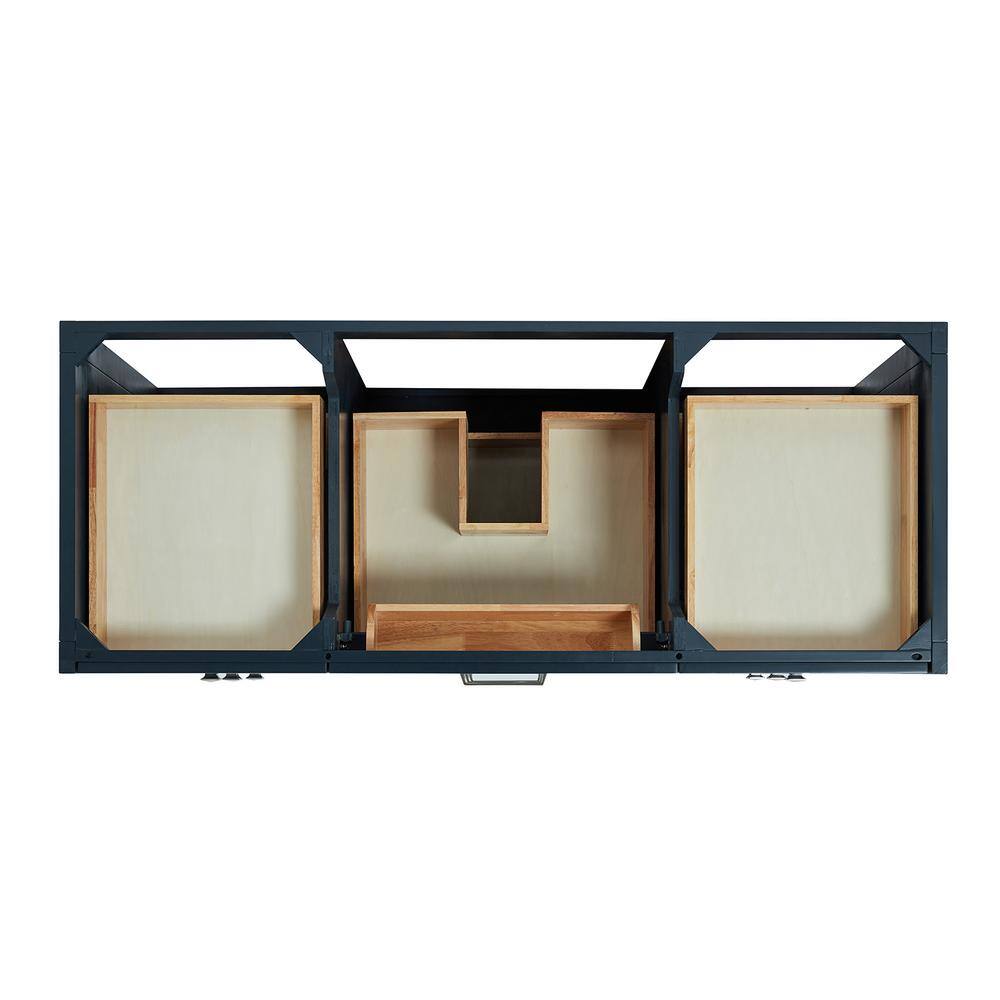 Midnight Blue 55" Single Sink Vanity with Quartz Top