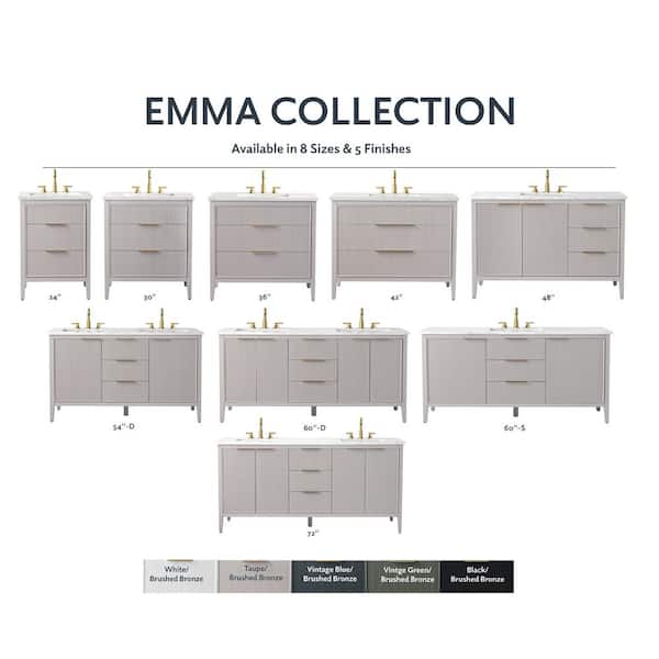 Misapon　　AVEDA SUDIO Emma 42 in. W Bath Vanity in Vintage Green with