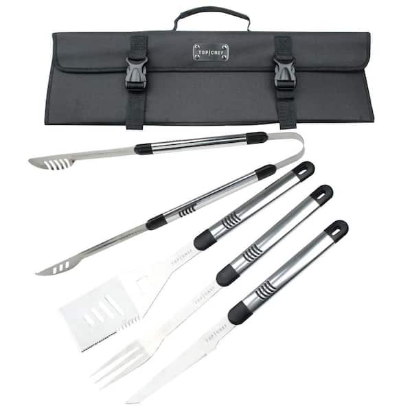 Top Chef 7-Piece BBQ and Carving Sets in Stainless Steel