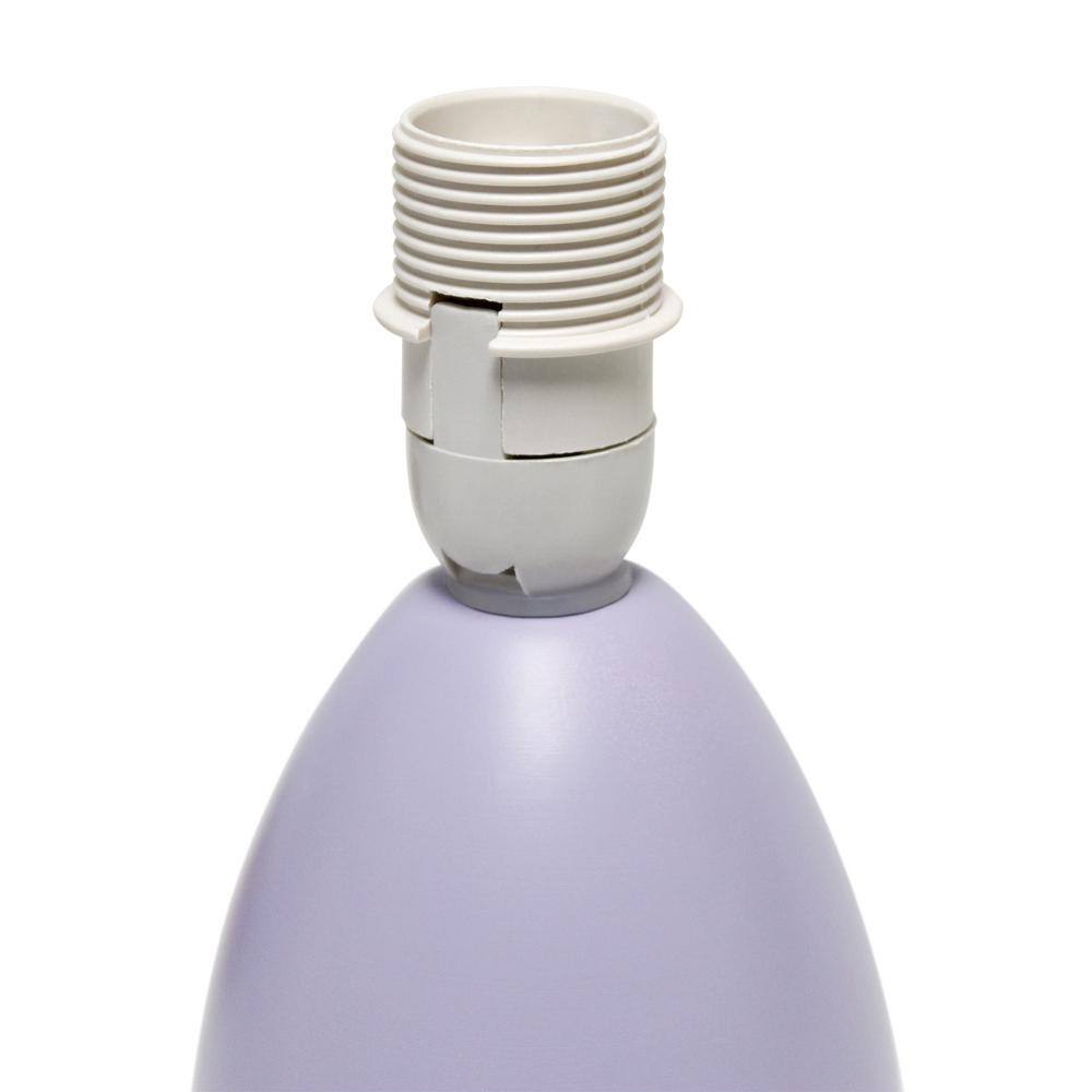 Purple Mini Egg Ceramic Table Lamp with Fabric Shade