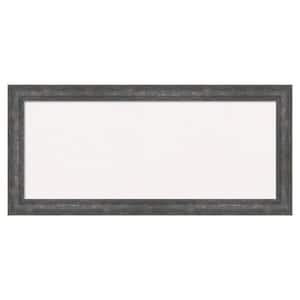 Angled Metallic Rainbow Wood White Corkboard 32 in. x 15 in. Bulletin Board Memo Board
