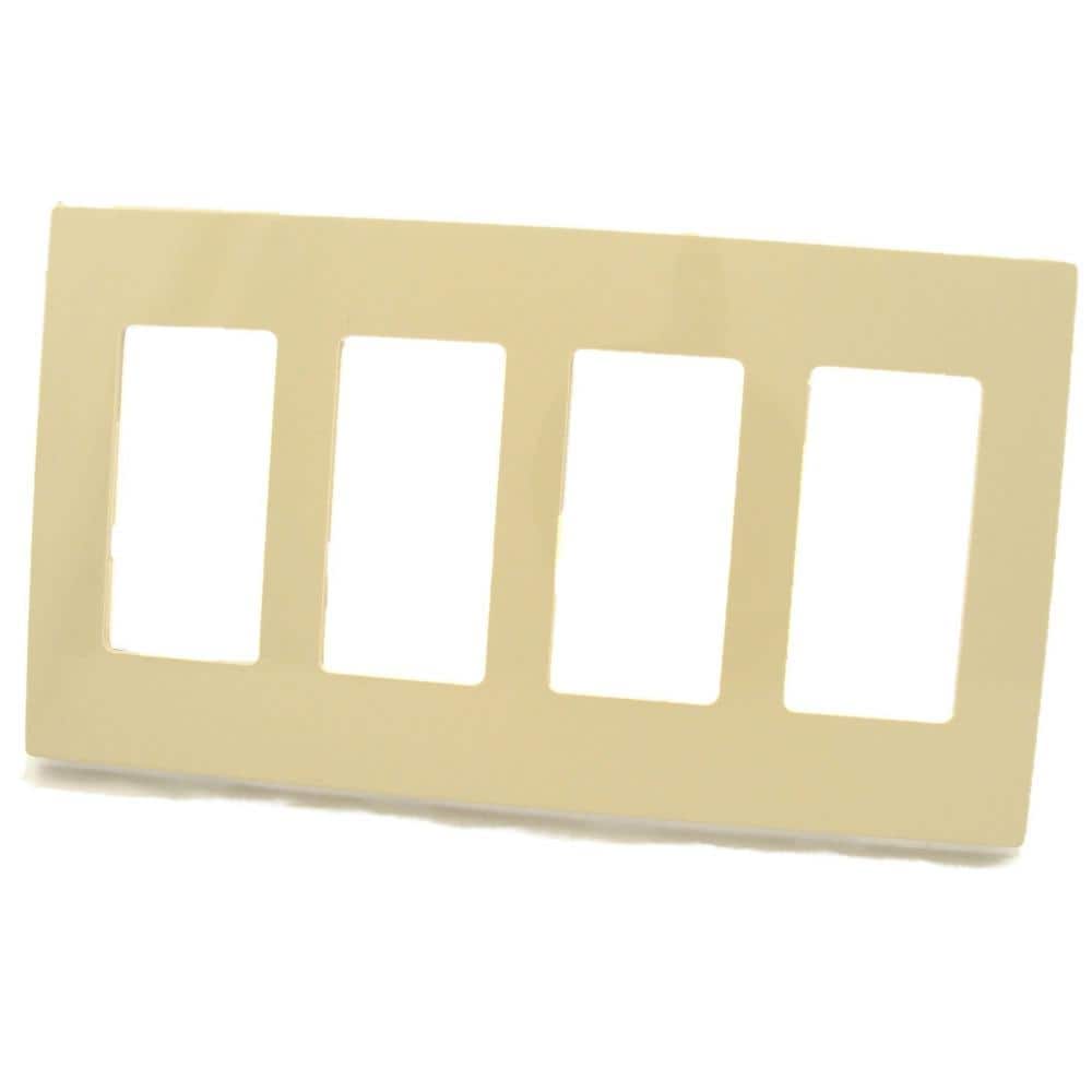 4-Gang Ivory Decora/Rocker Polycarbonate Standard Screwless Wall Plate (1-Pack) 80312-SI price history on PriceWatchPro