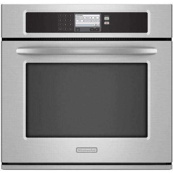 KitchenAid Architect Series II 30 in. Single Electric Wall Oven Self-Cleaning with Convection in Stainless Steel